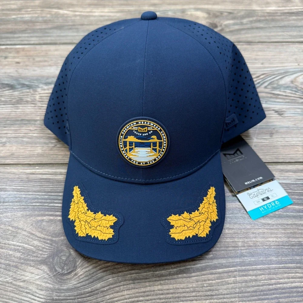 Melin Mens CL Hydro A-Game Captains‎ Hat Navy Blue Scrambled Eggs Snapback NEW